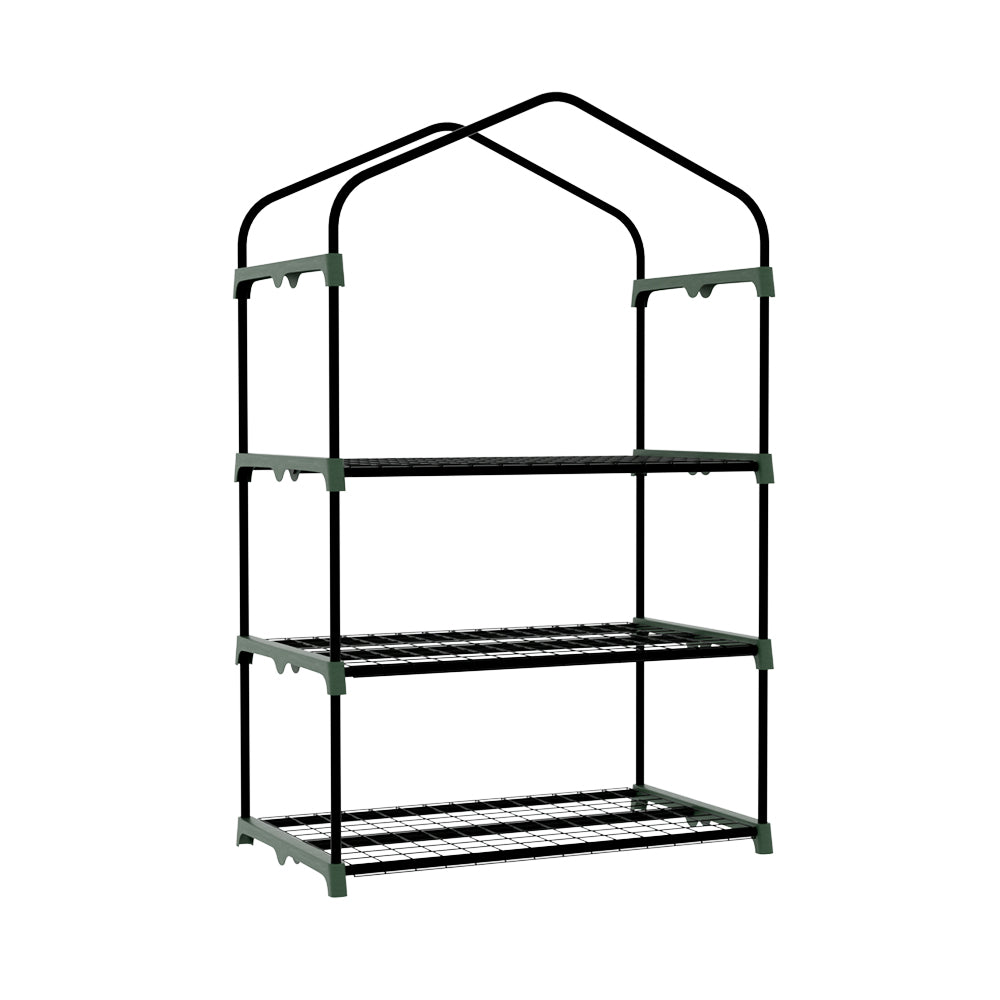 Green Fingers 3-Tier Mini Greenhouse 128 cm – Clear PVC
