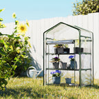 Green Fingers 3-Tier Mini Greenhouse 128 cm – Clear PVC