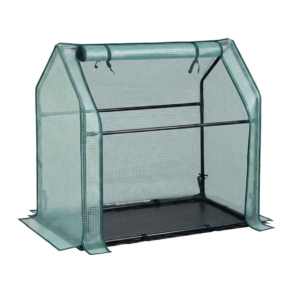 Green Fingers Mini Greenhouse 91 x 46 x 84 cm – Green PE