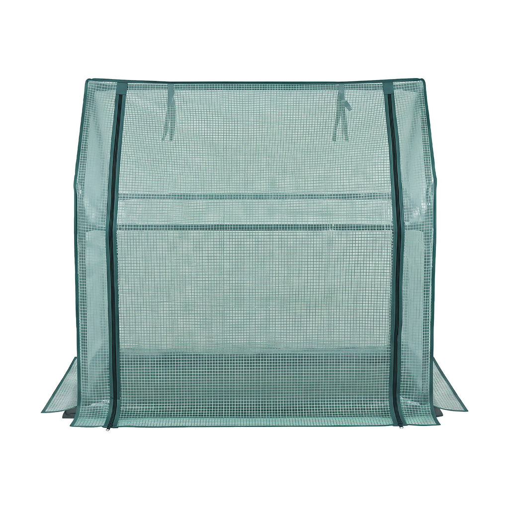 Green Fingers Mini Greenhouse 91 x 46 x 84 cm – Green PE