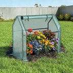 Green Fingers Mini Greenhouse 91 x 46 x 84 cm – Green PE