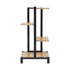 Artiss 4-Tier Metal and Wood Plant Stand, 75 cm – Black and Oak
