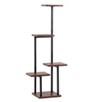 Artiss 5-Tier Metal and Wood Plant Stand, 101 cm – Brown