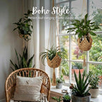 Boho Macramé Plant Hangers, 100 cm – Pack of 2, Brown