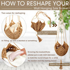 Boho Macramé Plant Hangers, 100 cm – Pack of 2, Brown