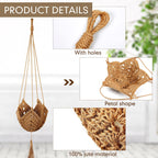 Boho Macramé Plant Hangers, 100 cm – Pack of 2, Green