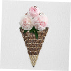 Triangle Iron Wall Planter Baskets, Vintage Woven Look – Pack of 2