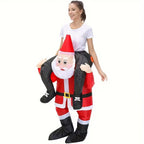 Riding Santa Inflatable Christmas Costume, Adult
