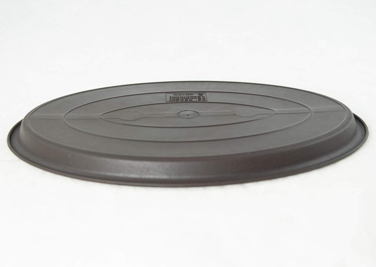 Oval Bonsai Humidity Drip Tray, 32 x 22 cm – Brown