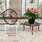 Wrought Iron Plant Pot Stand, 23 cm Rust-Resistant – Black