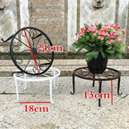 Wrought Iron Plant Pot Stand, 23 cm Rust-Resistant – White
