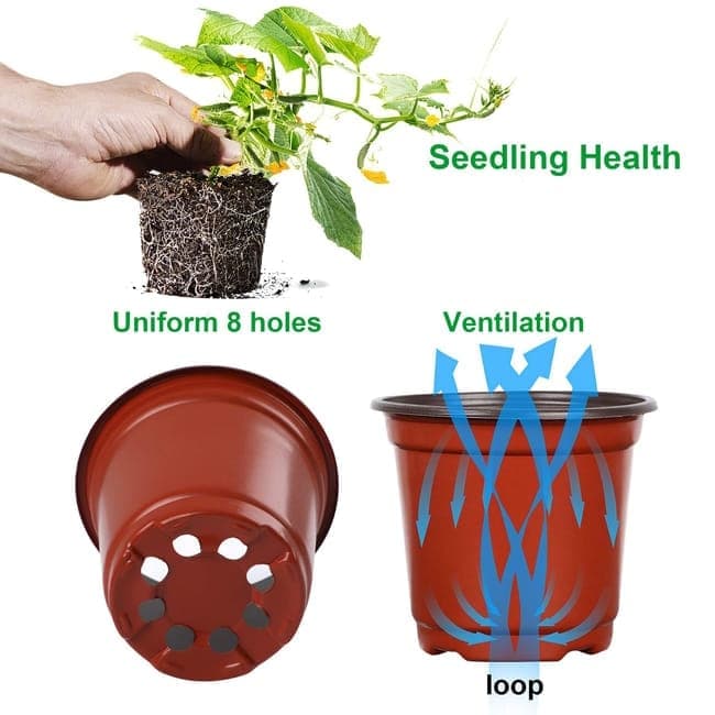Soft Plastic Nursery Pots, 100 mm – 100 Pack
