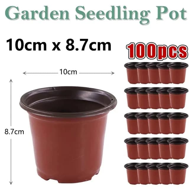 Soft Plastic Nursery Pots, 100 mm – 100 Pack