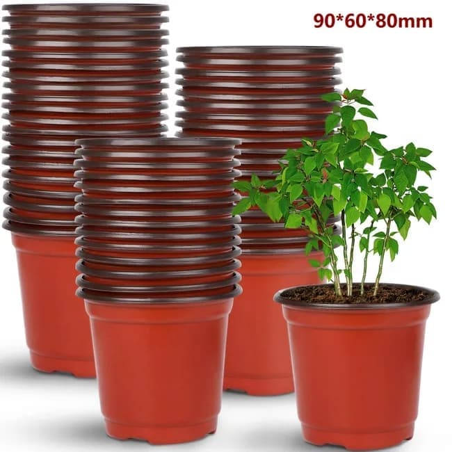 Soft Plastic Nursery Pots, 90 mm – 100 Pack