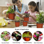 Soft Plastic Nursery Pots, 90 mm – 100 Pack