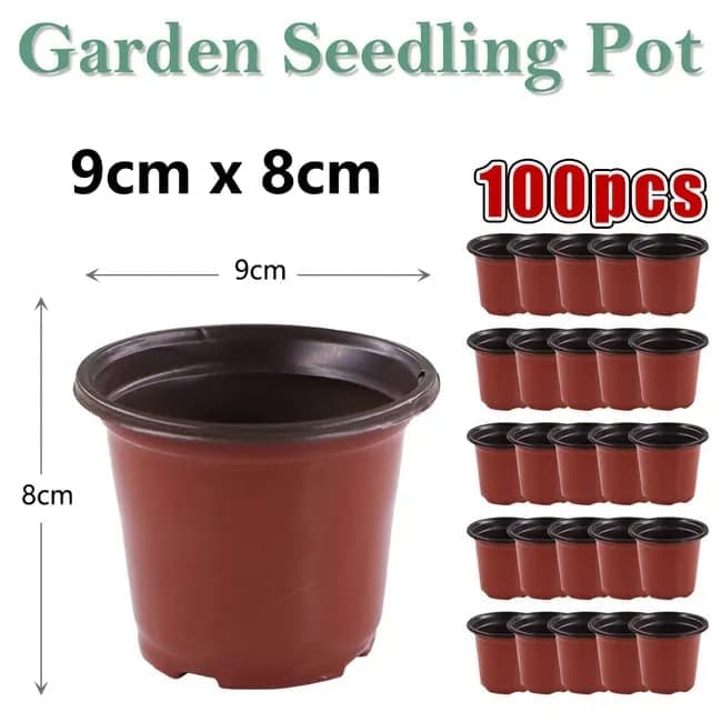 Soft Plastic Nursery Pots, 90 mm – 100 Pack