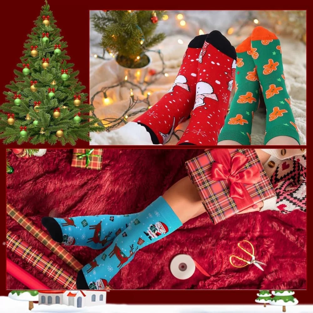 Christmas Socks Advent Calendar – 24 Pairs, Unisex