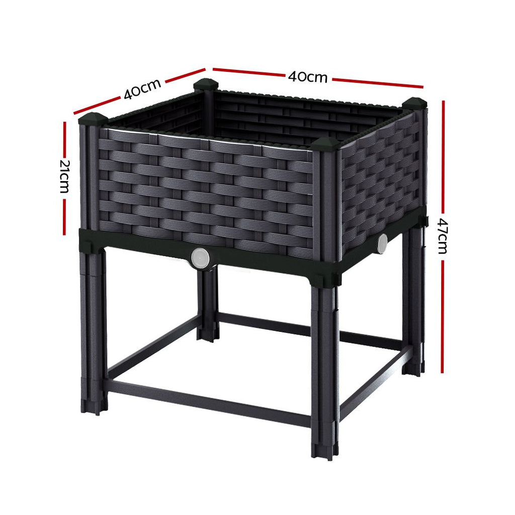 Square Raised Garden Bed Planter Box, 40 x 40 x 23 cm
