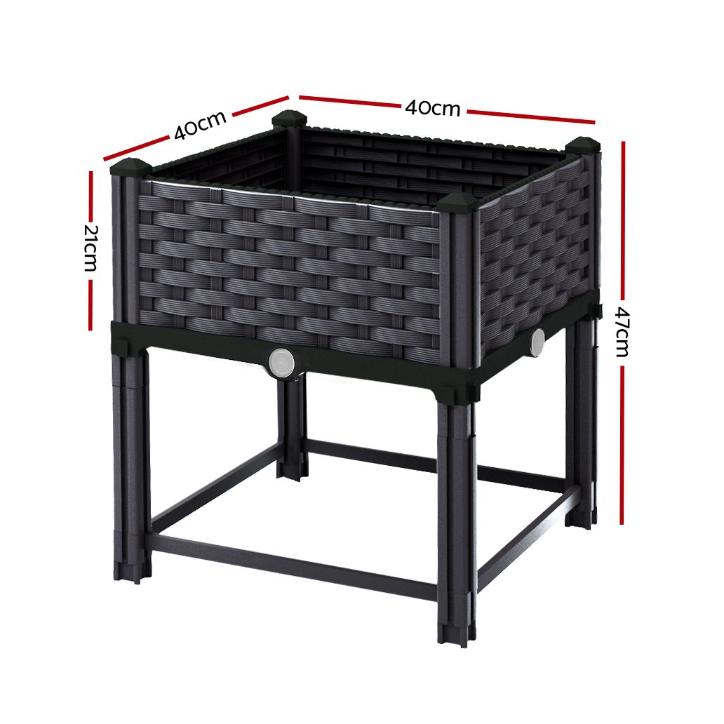 Square Raised Garden Bed Planter Box, 40 x 40 x 23 cm