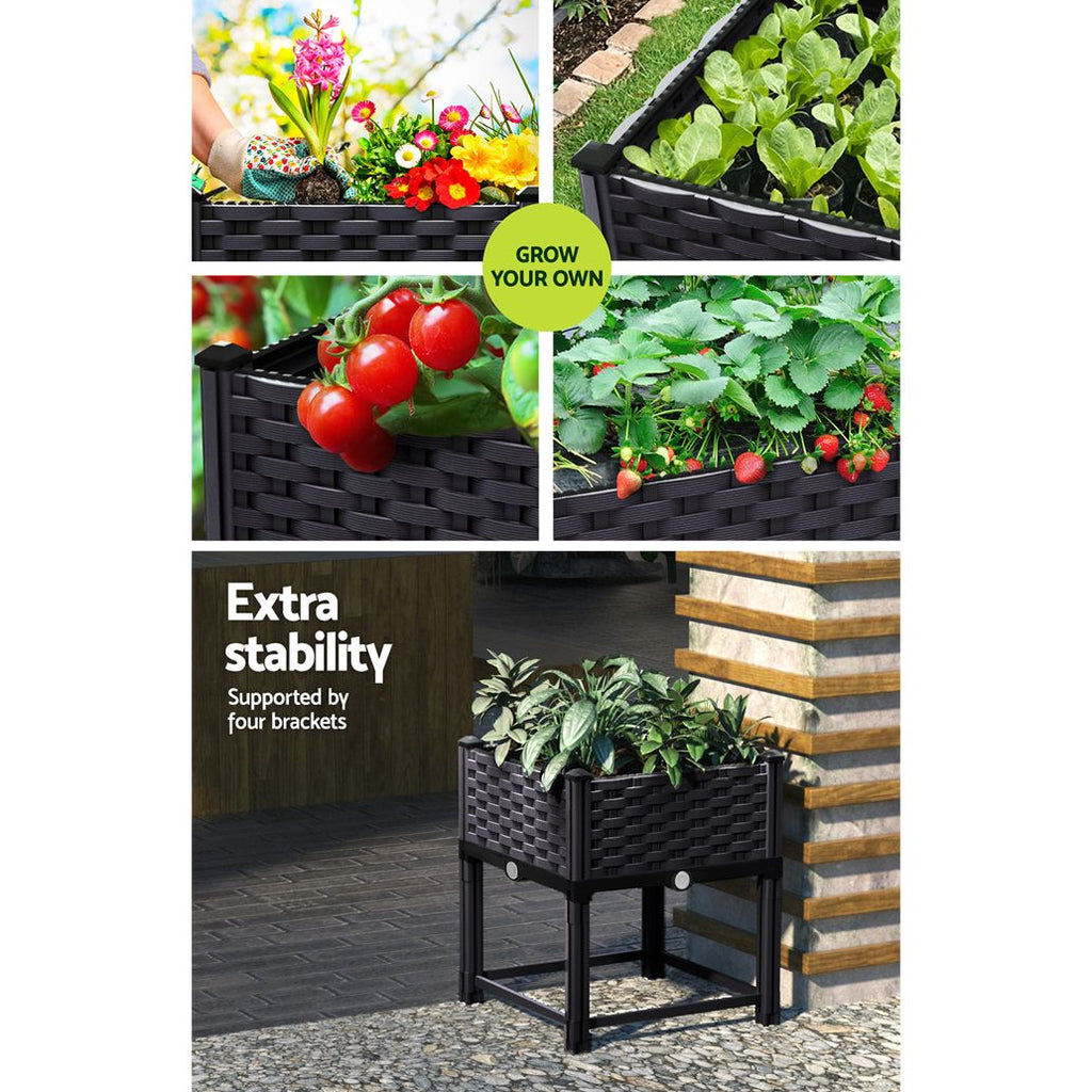 Square Raised Garden Bed Planter Box, 40 x 40 x 23 cm