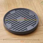 Rolling Plant Caddy, 19.3 cm Round Saucer with 4 Wheels – Dark Grey