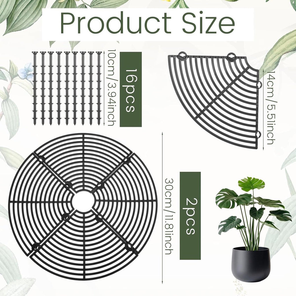 Pet-Proof Plant Pot Grid Covers, 30 cm – Set of 2 (Alt.)