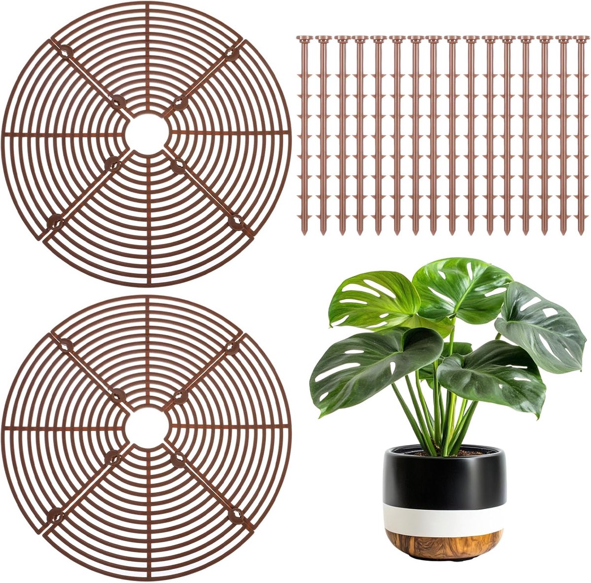 Pet-Proof Plant Pot Grid Covers, 30 cm – Set of 2