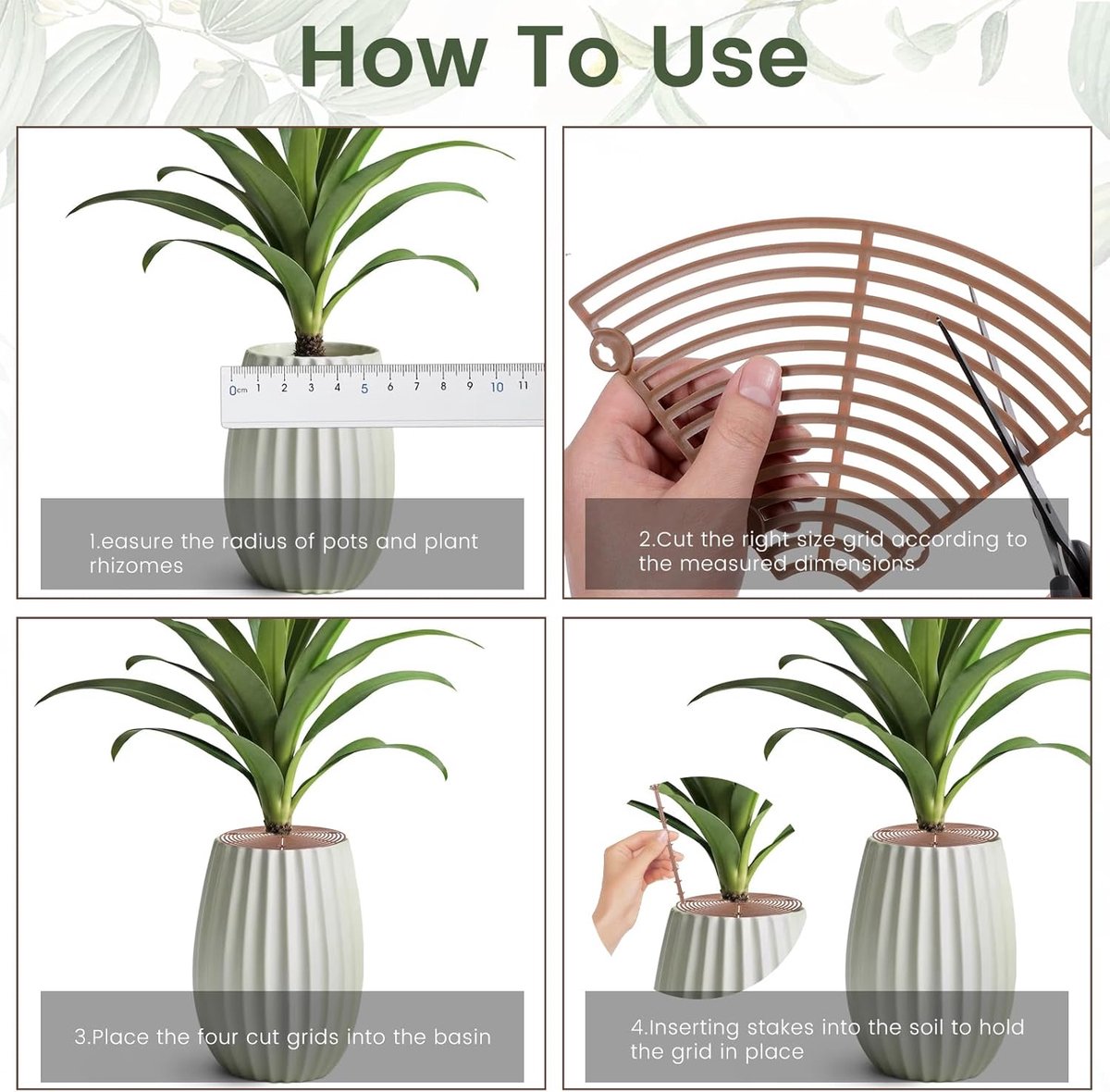 Pet-Proof Plant Pot Grid Covers, 30 cm – Set of 2