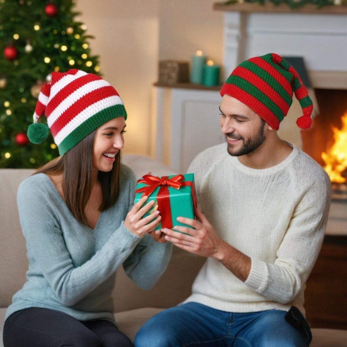 Assorted Santa Hats, 3 Styles, One Size – Pack of 6