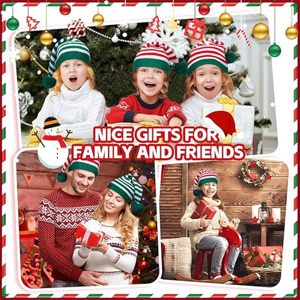 Assorted Santa Hats, 3 Styles, One Size – Pack of 6