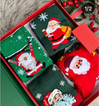 Christmas Cotton House Socks Gift Set, Santa & Snowman – 4 Pairs