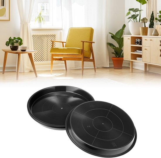 Round Plastic Plant Saucers, 30 cm – Pack of 6, Black