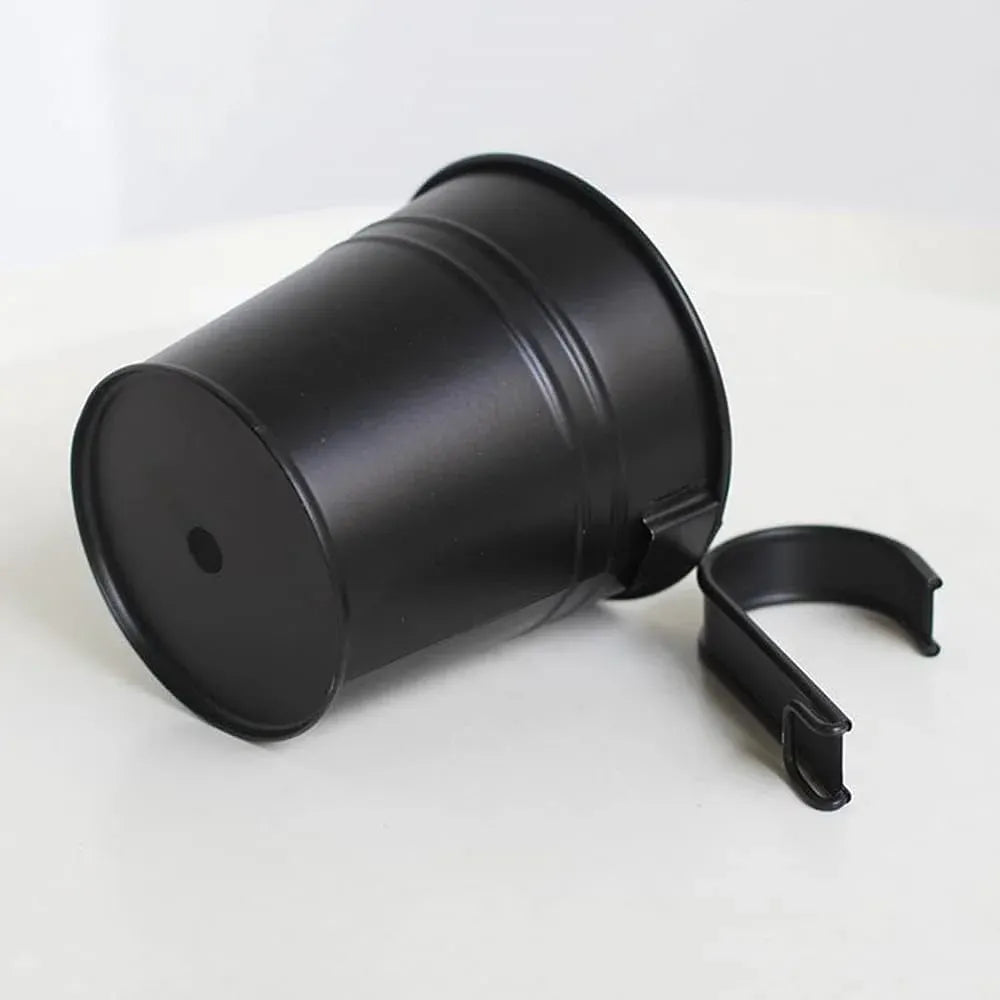Metal Railing Bucket Planters with Detachable Hooks – 4 Pack, Black, 10 cm