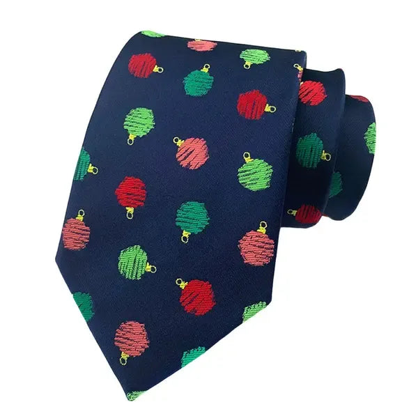 Blue Snowflake Christmas Necktie, Adjustable