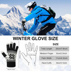 Snowflake Touch Screen Knit Gloves, Black, Light Grey & Navy – 3 Pairs
