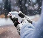Snowflake Touch Screen Knit Gloves, Black, White & Red – 3 Pairs