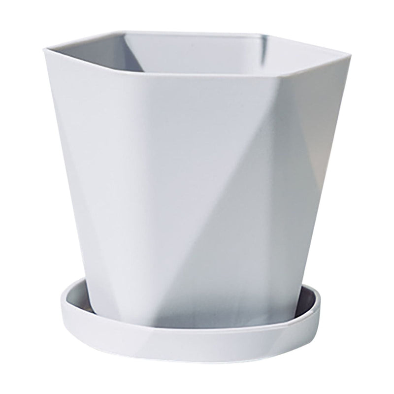 Nordic Thick Plastic Flower Pot – Grey