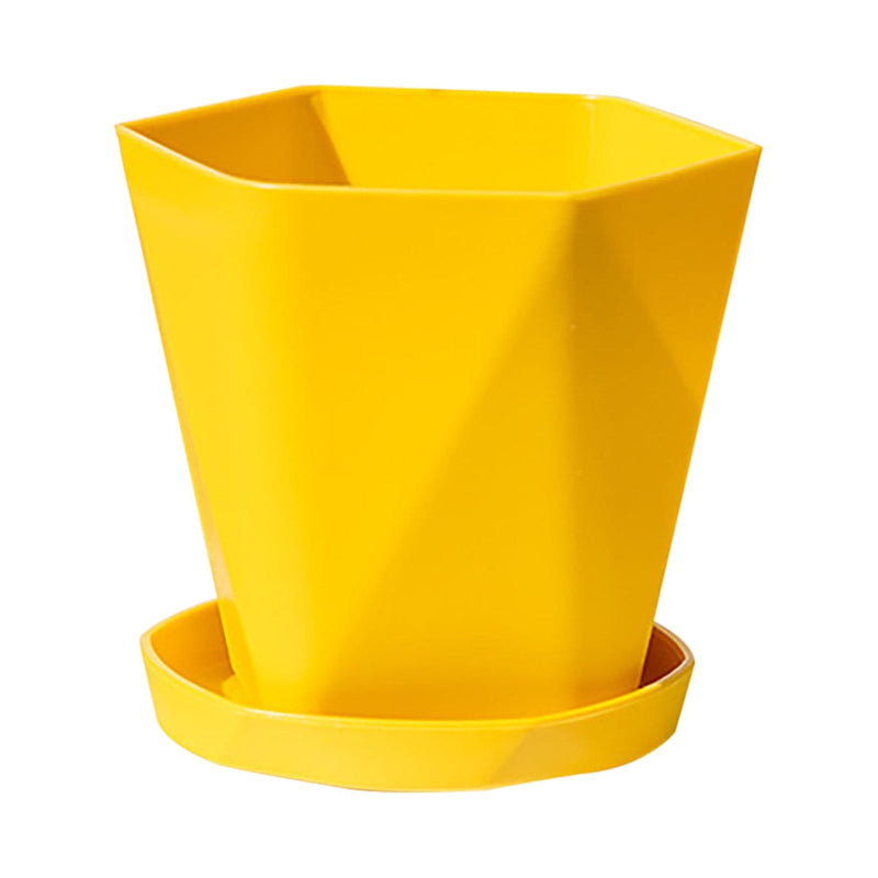Nordic Thick Plastic Flower Pot – Yellow
