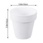 Small Terracotta Pots with Drainage Hole, 10 cm – Pack of 5, White