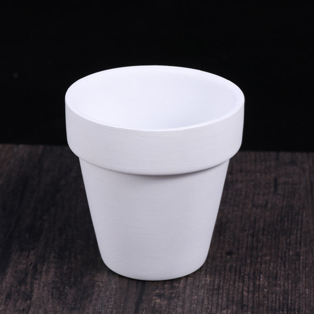 Small Terracotta Pots with Drainage Hole, 10 cm – Pack of 5, White