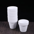 Small Terracotta Pots with Drainage Hole, 10 cm – Pack of 5, White