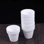 Small Terracotta Pots with Drainage Hole, 10 cm – Pack of 5, White