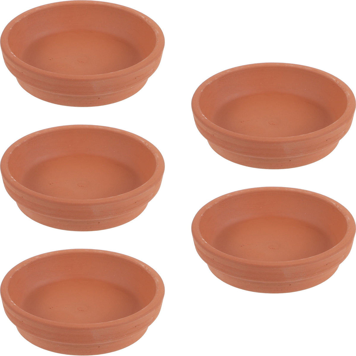 Terracotta Plant Saucers, 8 cm – Pack of 5