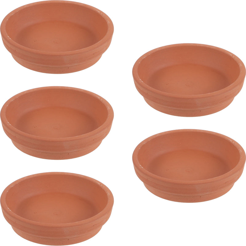 Terracotta Plant Saucers, 8 cm – Pack of 5