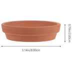 Terracotta Plant Saucers, 8 cm – Pack of 5