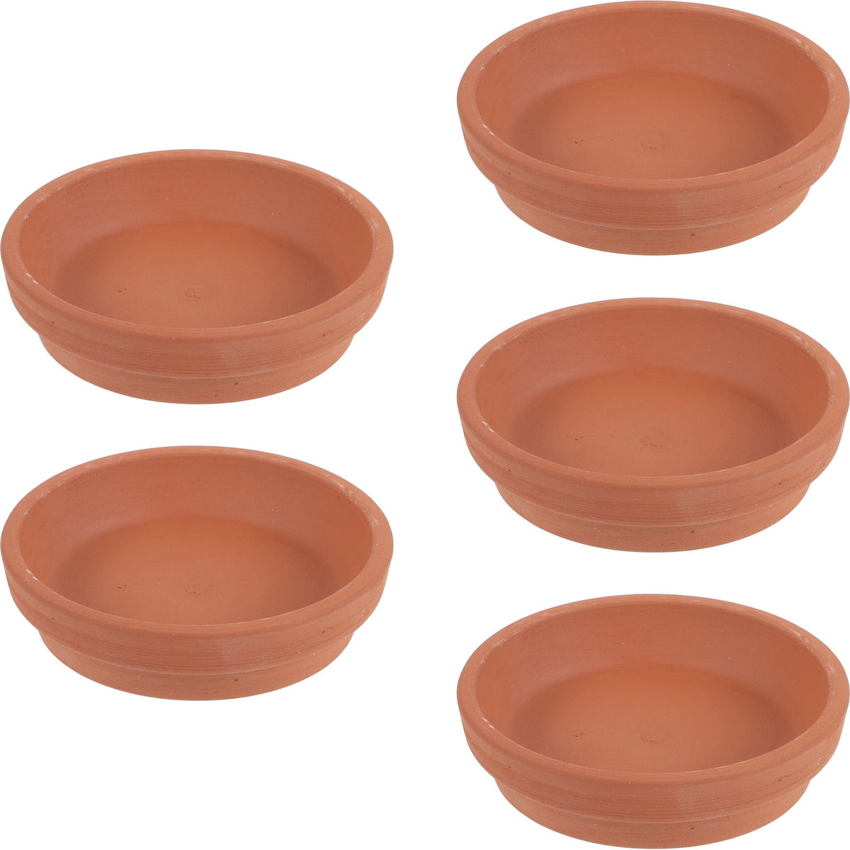 Terracotta Plant Saucers, 8 cm – Pack of 5