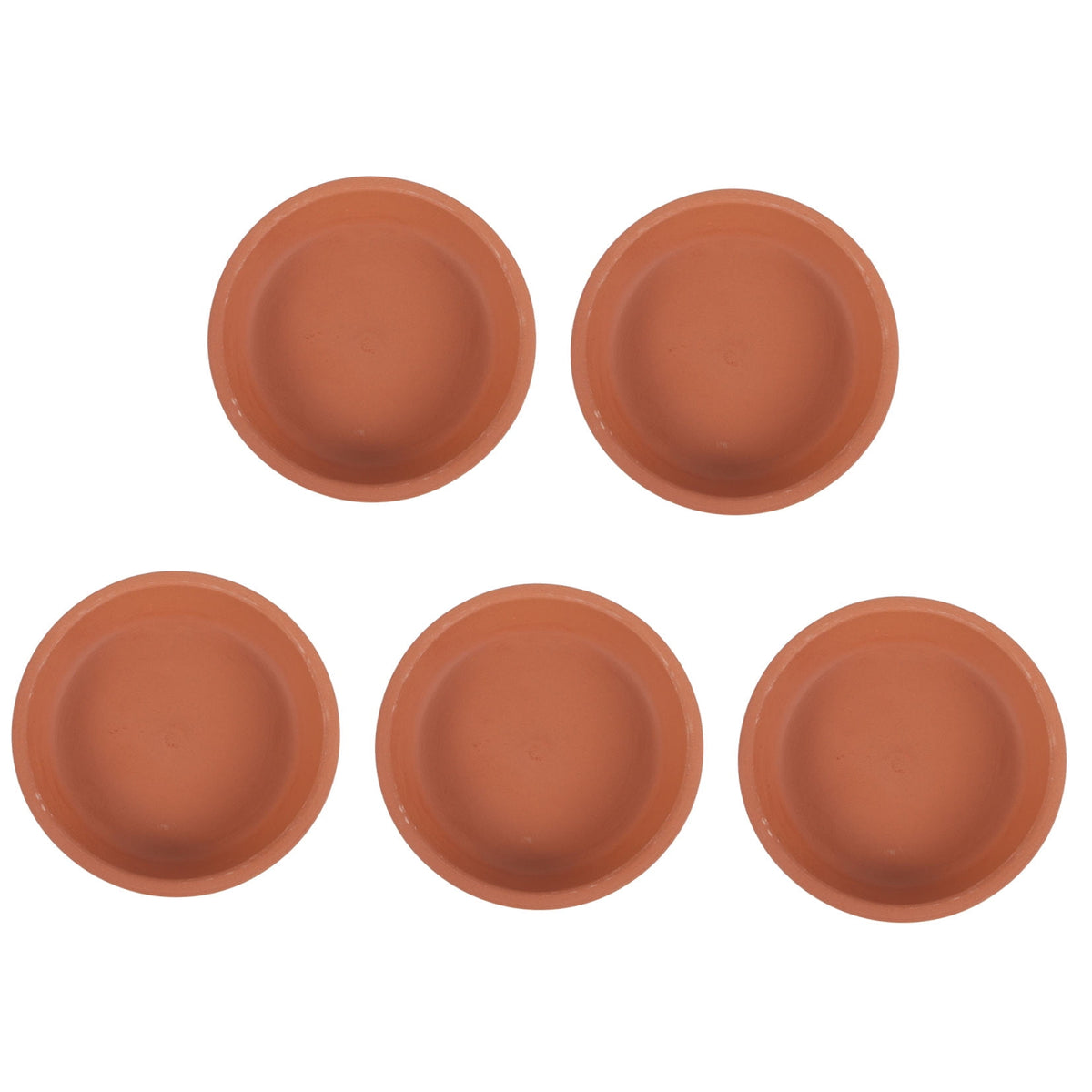 Terracotta Plant Saucers, 8 cm – Pack of 5