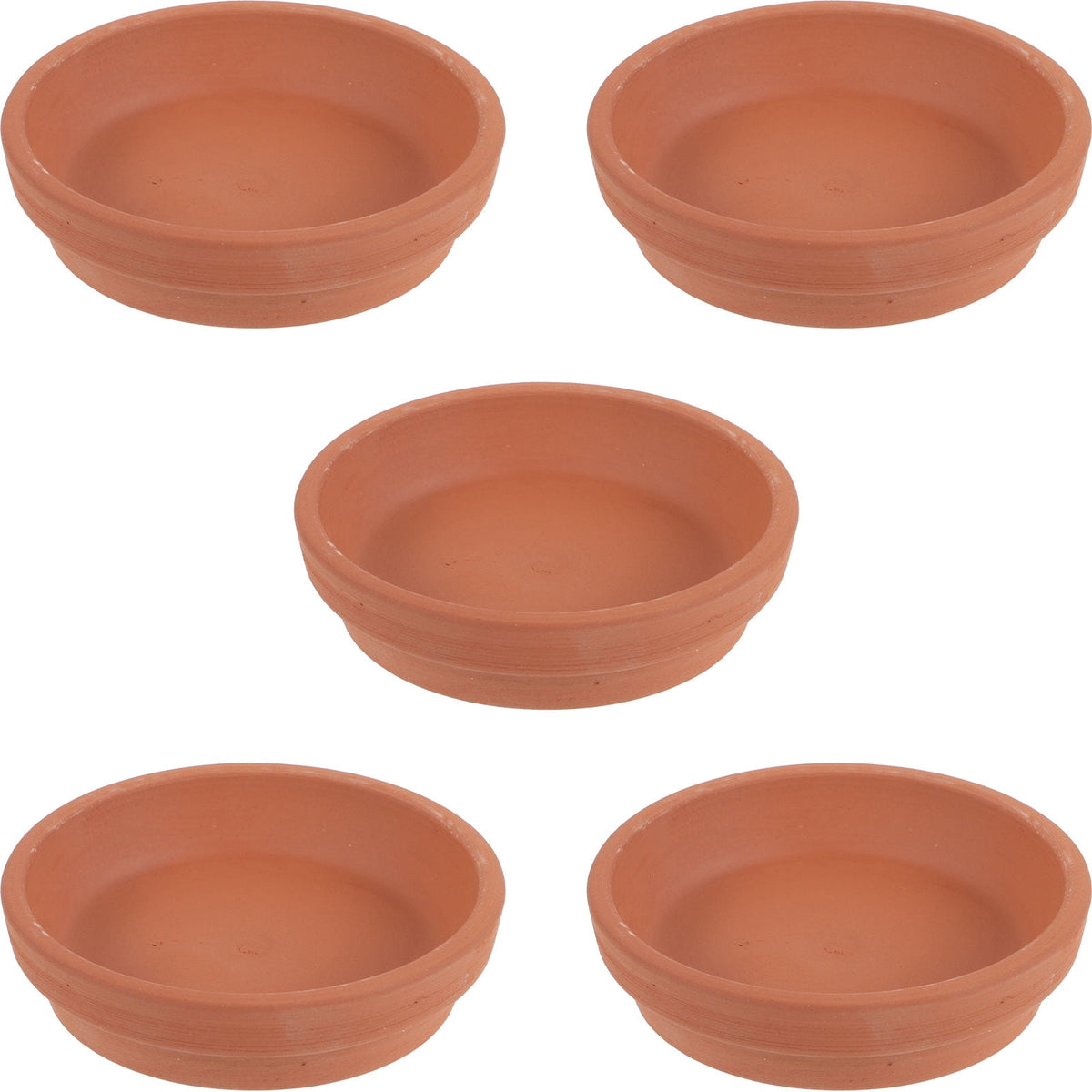 Terracotta Plant Saucers, 8 cm – Pack of 5