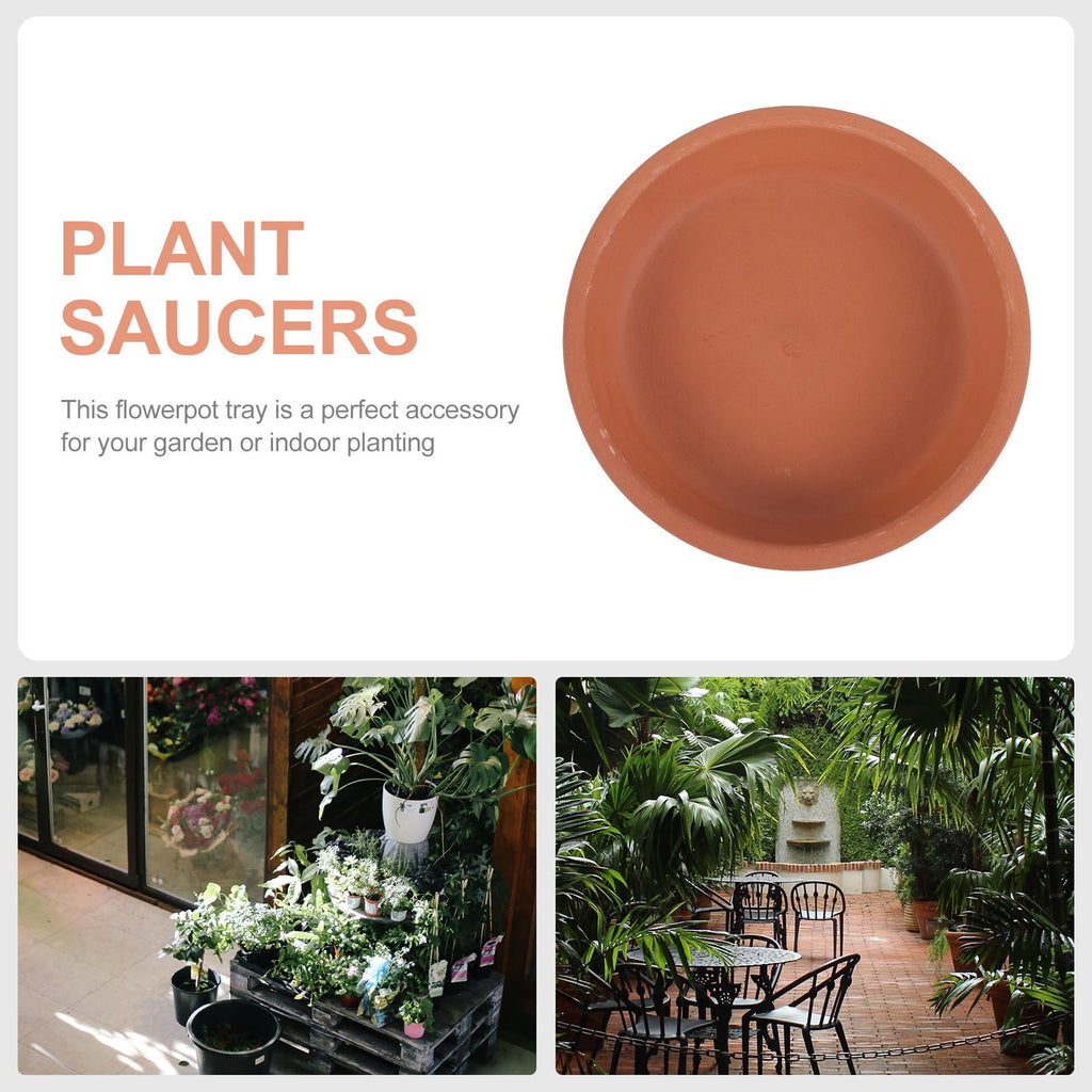 Terracotta Plant Saucers, 8 cm – Pack of 5