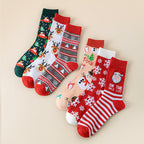 Christmas Novelty Printed Socks, Santa, Reindeer & Snowman – 6 Pairs